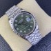 DateJust 36mm Fluted Bezel Green Palm Dial Diamond Marker Jubilee Bracelet VSF VS3235