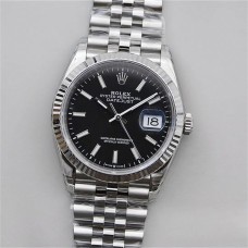 DateJust 36mm Fluted Bezel Black Dial Jubilee Bracelet VSF VS3235