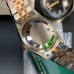 DateJust 36mm Wimbledon Fluted Bezel Grey Dial Green Roma Marker RG/SS Jubilee Bracelet VSF VS3235