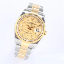 DateJust 36mm Smooth Bezel Blue Motif Dial Jubilee Bracelet GMF VR3235 