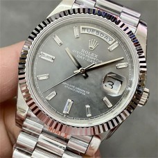 DayDate 40MM Grey Meteorite Dial President Bracelet GMF A2836 Tungsten