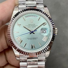 DayDate 40MM Ice Blue Dial Roma Marker President Bracelet GMF A2836 Tungsten