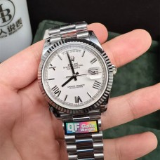 QF Gain Weight A2836 DayDate 40MM White Dial Roma Marker President Bracelet