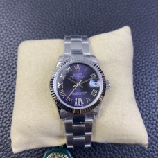 DateJust 31mm Ladies Purple Dial Diamond Roma Marker Oyster Bracelet WF A2671