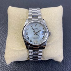 DateJust 31mm Ladies Smooth Bezel MOP Diamond Roma Marker Oyster Bracelet BPF A2671