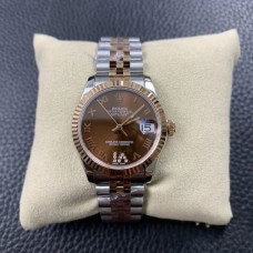 DateJust 31mm Ladies RG/SS Brown Dial Diamond Roma Marker RG/SS Jubilee Bracelet BPF A2671