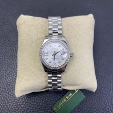 DateJust 28mm Ladies Diamond Bezel Silver Dial Roma Marker Jubilee Bracelet WF A2236