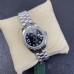 DateJust 28mm Ladies Diamond Bezel Black Dial Diamond Roma Marker Jubilee Bracelet WF A2236