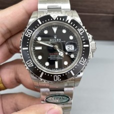 Sea Dweller 43mm 126600 Single Red Black Dial SS Bracelet Clean CF SA3235