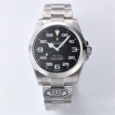 Air King 40mm 126900 Black Dial SS Bracelet Clean Factory CF VR3230