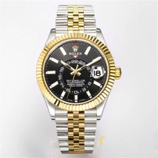 Skydweller 42mm 326934 YG/SS Black Dial YG/SS Jubilee Bracelet JNF A23J