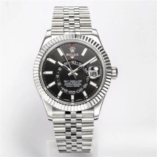 Skydweller 42mm 326934 Black Dial Jubilee Bracelet JNF A23J
