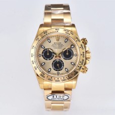 Daytona 116508 Gold Dial Black Subdials YG Bracelet Clean Factory CF SA4130