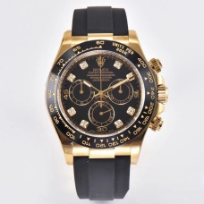 Daytona 116518LN YG Ceramic Bezel Black Dial Diamond Marker Oysterflex Strap Clean Factory CF SA4130