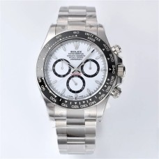 Daytona 126500 Ceramic Bezel White Dial Panda SS Bracelet Clean Factory CF SA4131