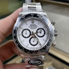 Daytona 126500 Ceramic Bezel White Dial Panda SS Bracelet BTF DD413