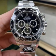 Daytona 126500 Ceramic Bezel Black Dial SS Bracelet BTF DD4131
