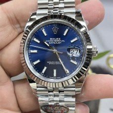 DateJust 41mm 126334 Fluted Bezel Blue Dial Jubilee Bracelet Clean Factory CF VR3235