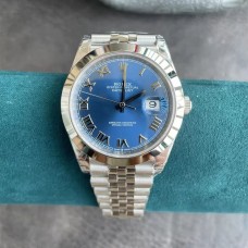 DateJust 41mm 126334 Fluted Bezel Blue Dial Roma Marker Jubilee Bracelet Clean Factory CF VR3235