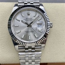 DateJust 41mm 126334 Fluted Bezel Silver Dial Jubilee Bracelet VSF VS3235