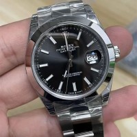 DateJust 41mm 126300 Smooth Bezel Black Dial Oyster Bracelet VSF  VS3235