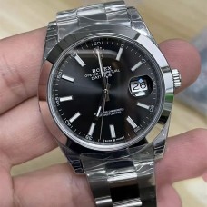 DateJust 41mm 126300 Smooth Bezel Black Dial Oyster Bracelet VSF  VS3235