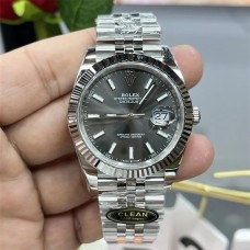 DateJust 41mm 126334 Fluted Bezel Grey Dial Jubilee Bracelet Clean Factory CF VR3235