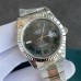 DateJust 41mm Wimbledon Fluted Bezel Grey Dial Green Roma Marker Oyster Bracelet VSF VS3235