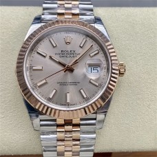 DateJust 41mm Fluted Bezel Champagne Dial RG/SS Jubilee Bracelet VSF VS3235