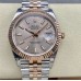DateJust 41mm Fluted Bezel Champagne Dial RG/SS Jubilee Bracelet VSF VS3235