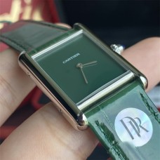 Tank Must 25mm Green Dial Green Leather Strap DRF Swiss Quartz