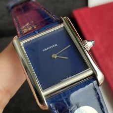 Tank Must 25mm Blue Dial Blue Leather Strap DRF Swiss Quartz