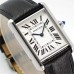Tank Must 33.7×25.5mm White Dial Black Leather Strap AF Swiss Quartz