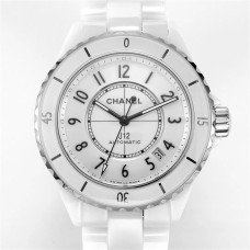 J12 38mm Ceramic White Dial Ceramic Bracelet BVF CALIBER12.1