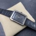 Boy Friend 26.7 x 34.6mm Date Black Dial Black Leather Strap BVF Swiss Quartz
