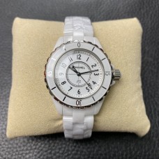 J12 33mm Ceramic White Dial Ceramic Bracelet XF Swiss Quartz