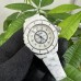 J12 33mm Ceramic White Dial Diamond Marker Ceramic Bracelet XF Swiss Quartz