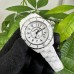 J12 33mm Ceramic White Dial Diamond Marker Ceramic Bracelet XF Swiss Quartz