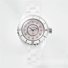 J12 33mm Ceramic MOP Dial Diamond Marker Ceramic Bracelet XF Swiss Quartz