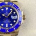 Submariner YG 40mm 116618LB 904L Ceramic Blue Dial YG Bracelet Clean Factory CF VR3135