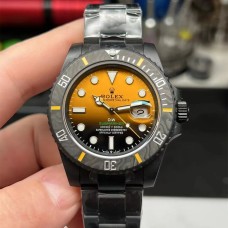 DIW Submariner 40mm DLC Yellow/Black Dial SS Bracelet VSF VS3135