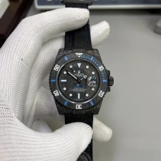 DIW Submariner 40mm Forged Carbon Blue Element Black Dial Black Nylon Strap VSF VS3135